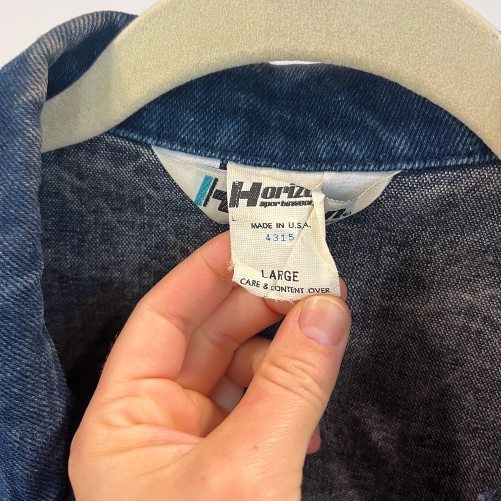 Vintage Men’s HORIZON SPORTSWEAR “The Heartbeat of America” Chevy Jean Jacket - Picture 5 of 7